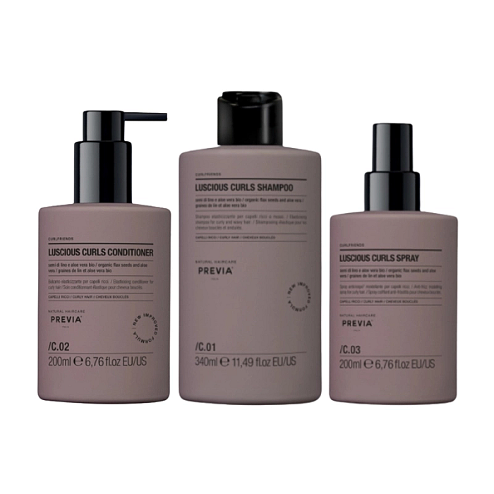Pachet par cret luscious curl - sampon 340ml, balsam 200ml, spray 200ml
