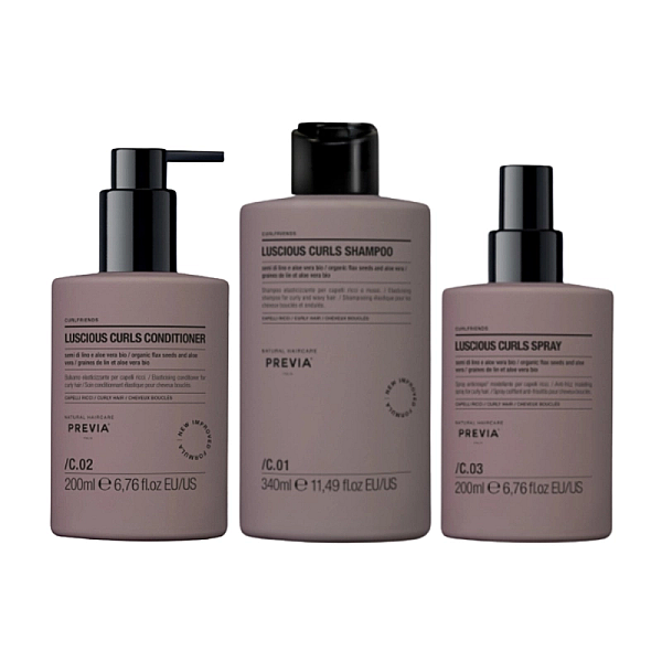 Pachet par cret luscious curl - sampon 340ml, balsam 200ml, spray 200ml