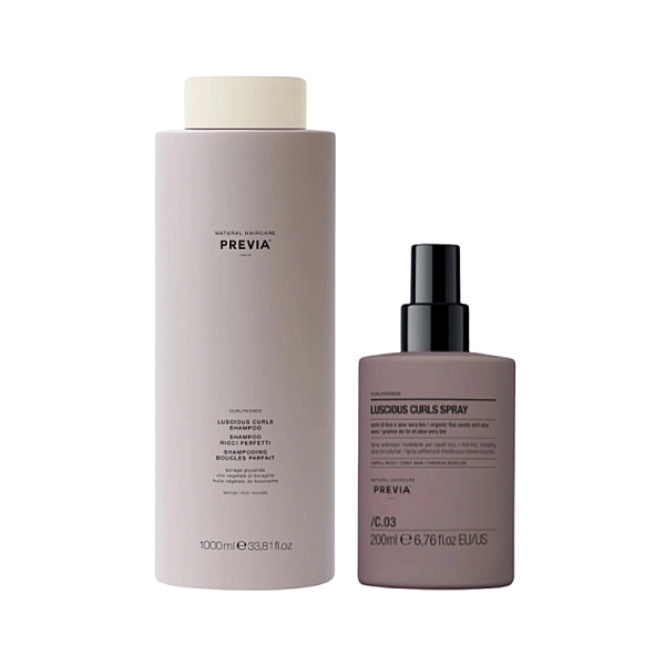 Pachet par cret luscious curl - sampon 1000ml, spray 200ml