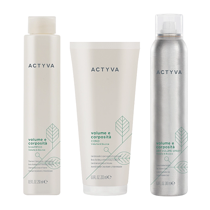 Pachet pentru volum new actyva volume e corposita - sampon 250ml, balsam 200ml, spray uscat 200ml