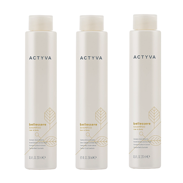 Pachet 3 x sampon 250ml hranitor pentru par si corp new actyva bellessere