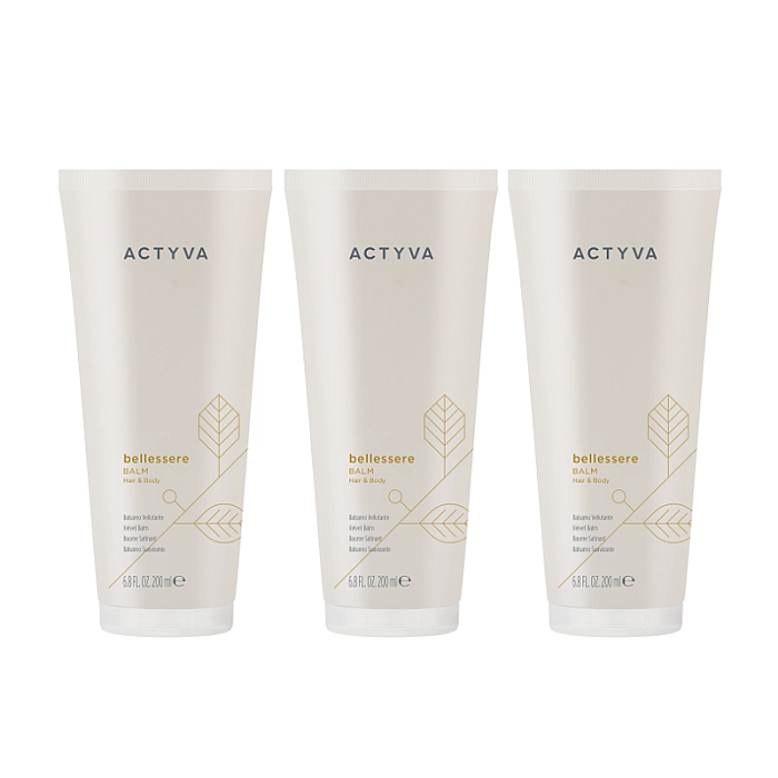 Pachet 3 x balsam 200ml hranitor pentru par si corp new actyva bellessere