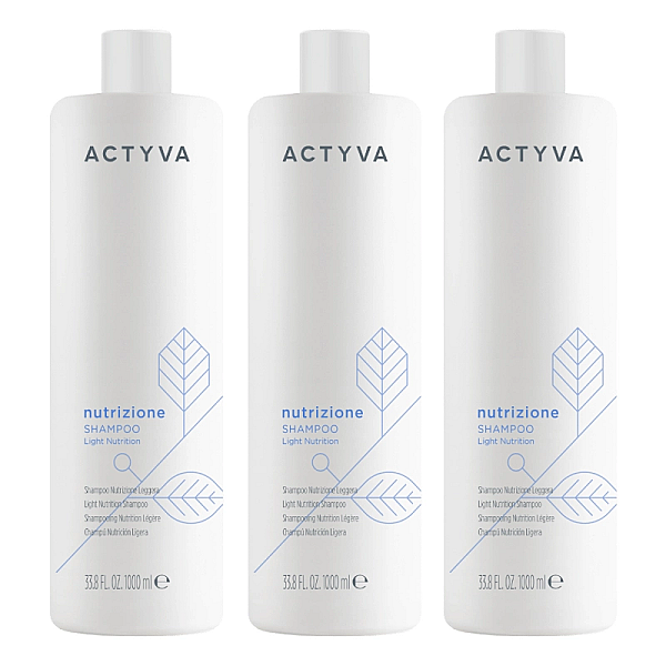 Pachet 3 x sampon hidratant pentru par uscat new actyva nutrizione velian 1000ml