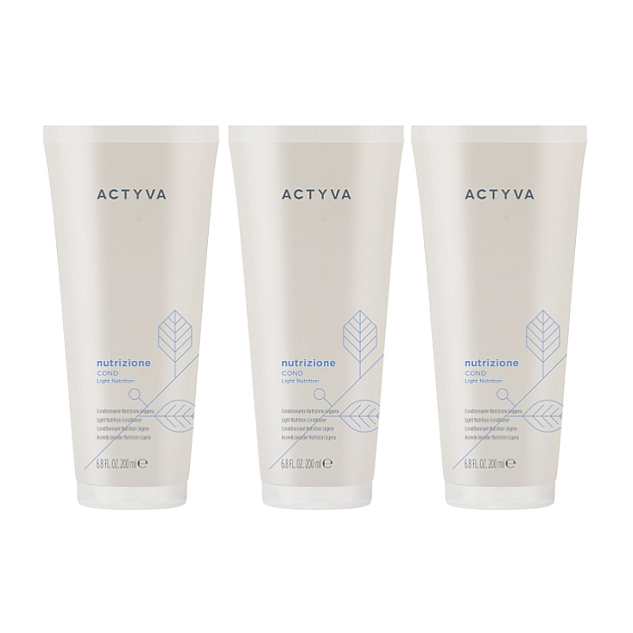 Pachet 3 x balsam hidratant pentru par fin new actyva nutrizione light velian 200ml