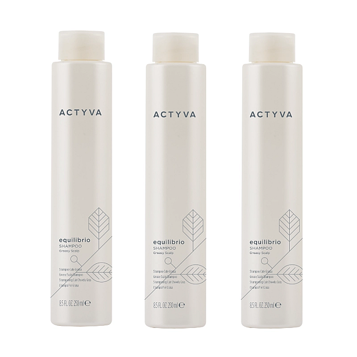 Pachet 3 x sampon pentru echilibrarea scalpului gras new actyva equilibrio 250ml