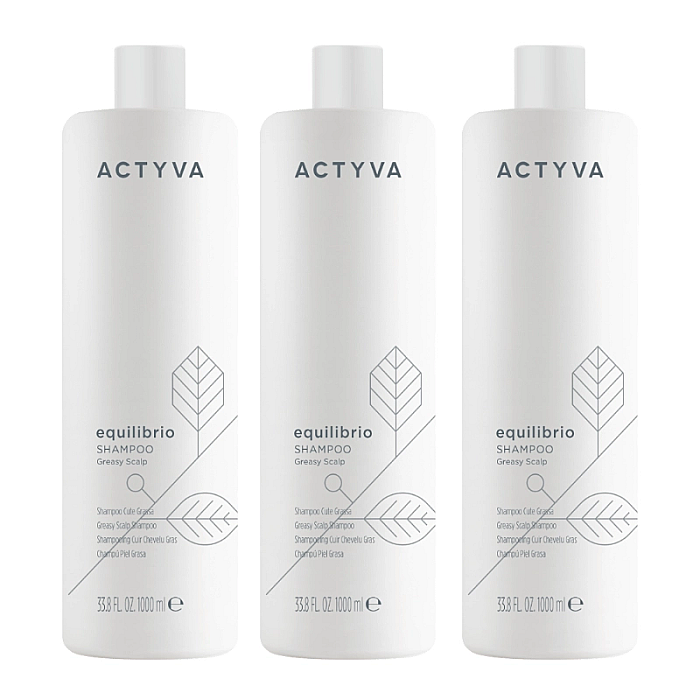 Pachet 3 x sampon pentru echilibrarea scalpului gras new actyva equilibrio 1000ml