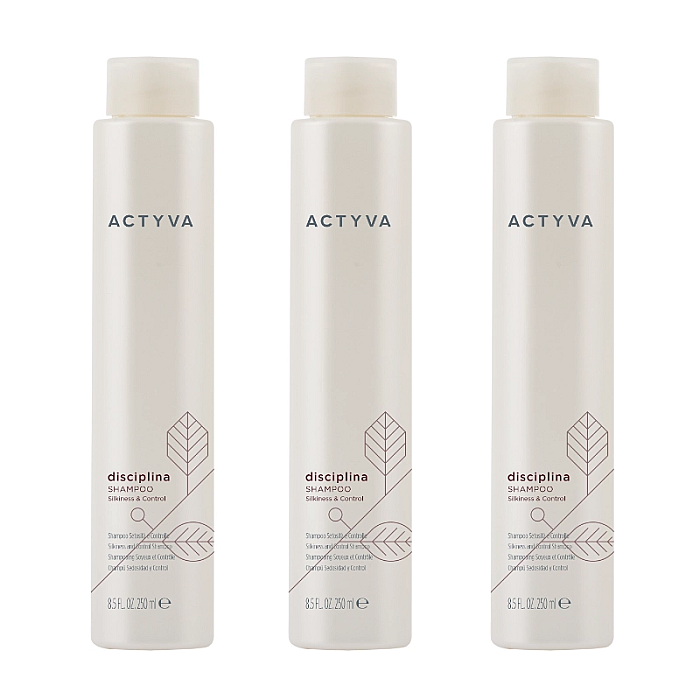 Pachet 3 x sampon pentru disciplinarea parului new actyva disciplina velian 250ml