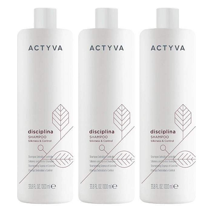 Pachet 3 x sampon pentru disciplinarea parului new actyva disciplina velian 1000ml