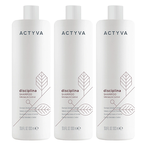Pachet 3 x sampon pentru disciplinarea parului new actyva disciplina velian 1000ml