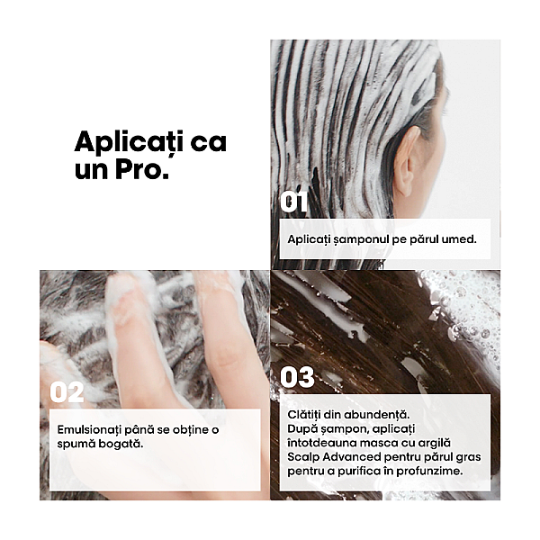 Sampon profesional pentru scalp gras cu 4% aha serie expert scalp advanced
