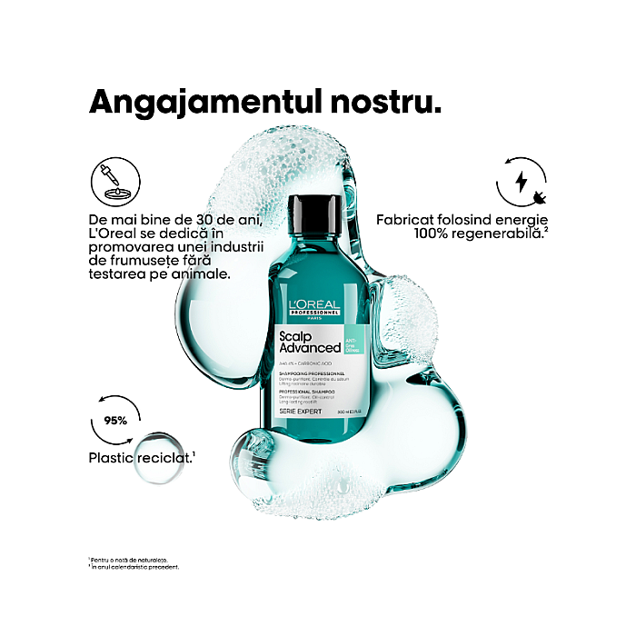 Sampon profesional pentru scalp gras cu 4% aha serie expert scalp advanced