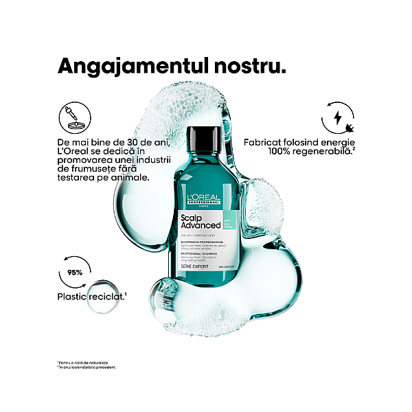 Sampon profesional pentru scalp gras cu 4% aha serie expert scalp advanced