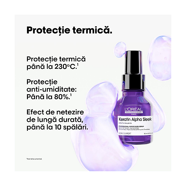 Serum profesional pentru par matasos Serie Expert Keratin Alpha Sleek