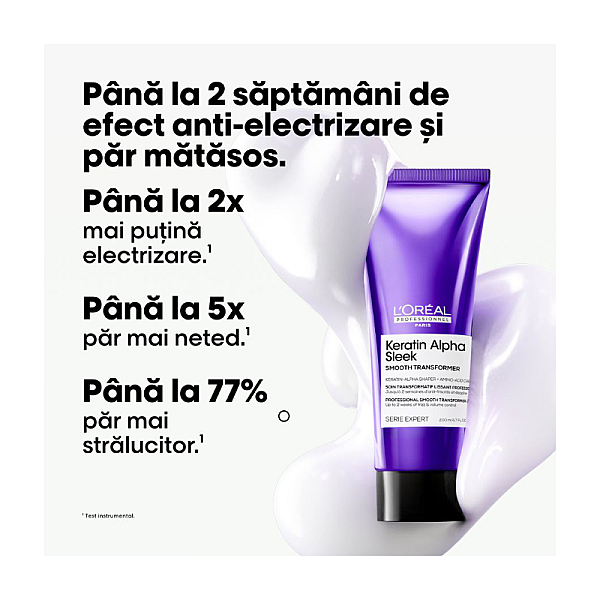 Crema-tratament profesionala pentru par matasos Serie Expert Keratin Alpha Sleek 