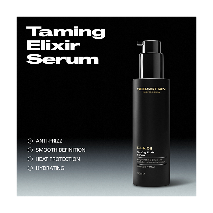 Ser leave-in cu efect anti-frizz si protectie termica Dark Oil Taming Elixir