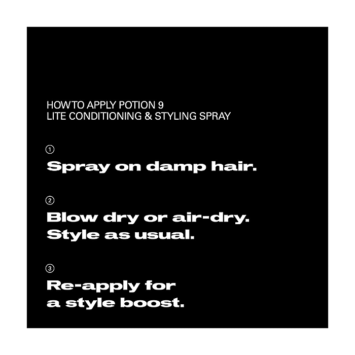 Spray hidratant de styling cu textura lejera pentru parul fin Potion 9 Lite Conditioning & Styling
