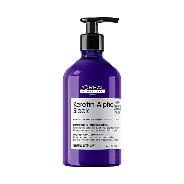 Sampon profesional pentru par matasos Serie Expert Keratin Alpha Sleek