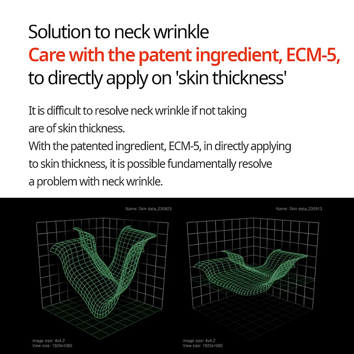 Fiole anti-rid cu efect de lifiting pentru gat cu ECM-5 si Liposome Peptide