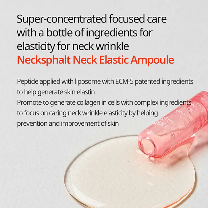Fiole anti-rid cu efect de lifiting pentru gat cu ECM-5 si Liposome Peptide