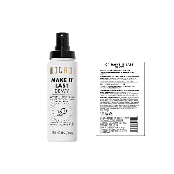 Spray de fixare cu efect luminos Make It Last Dewy Finish
