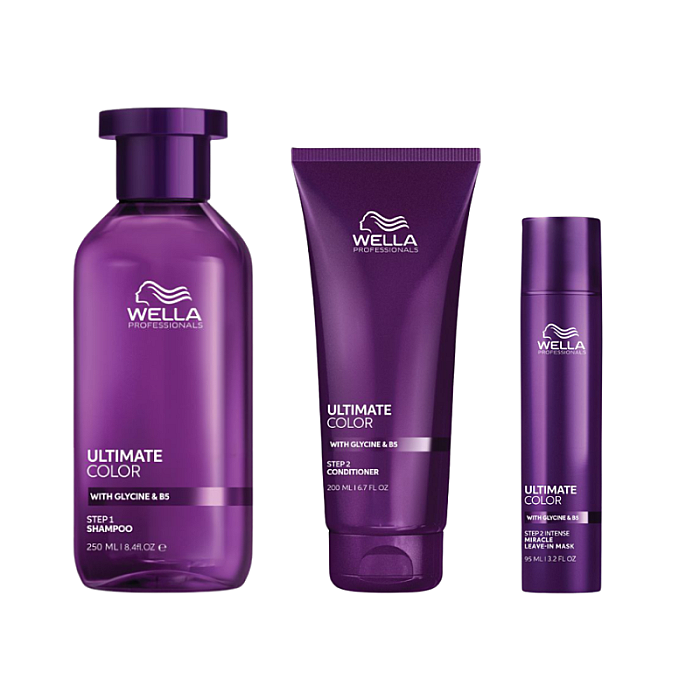 Pachet hidratare pentru par vopsit Ultimate Color - Sampon 250ml, Balsam 200ml, Leave-in 95ml