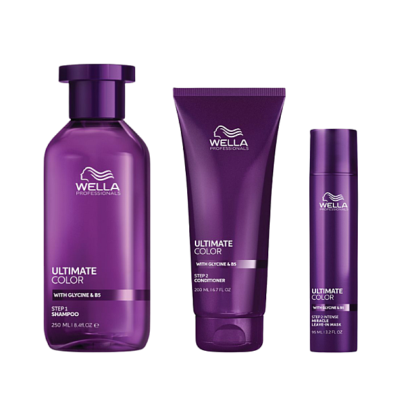 Pachet hidratare pentru par vopsit Ultimate Color - Sampon 250ml, Balsam 200ml, Leave-in 95ml