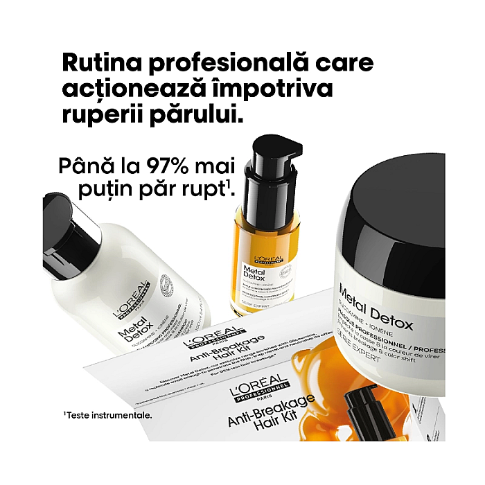 Set par vospit travel size serie expert metal detox - sampon 100ml, masca 75ml, ulei 30ml