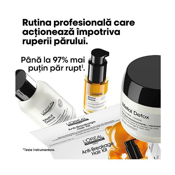 Set par vospit travel size serie expert metal detox - sampon 100ml, masca 75ml, ulei 30ml