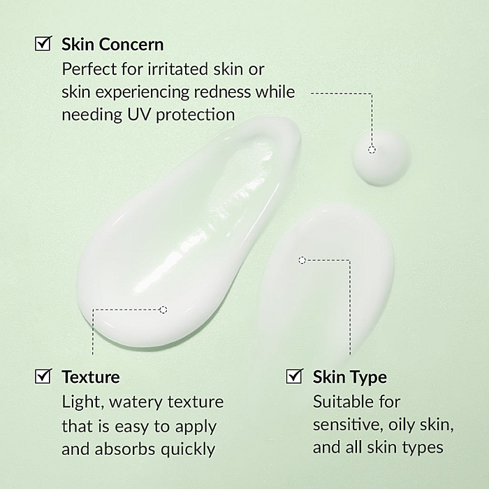 Crema cu protectie solara cu ceai verde si Centella Asiatica Green Tea Fresh Sunscreen