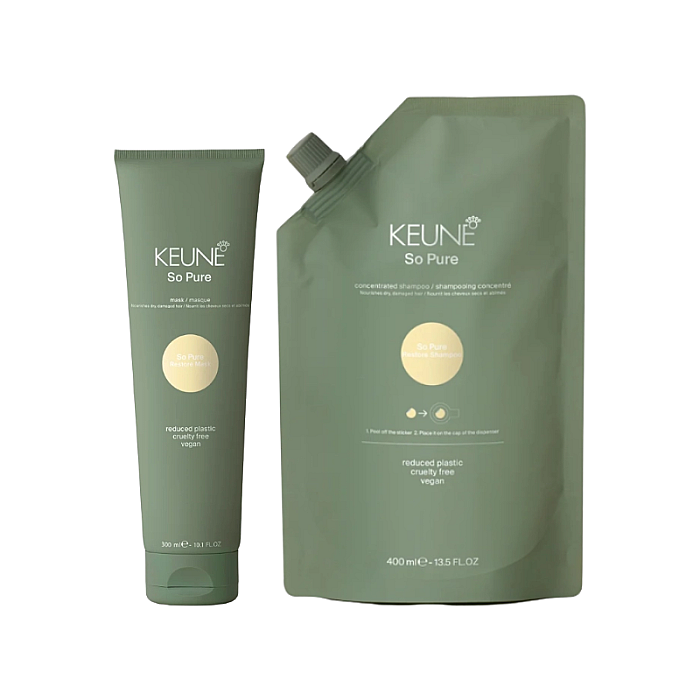 Kit So Pure Restore - Sampon reparator refill 400 ml, Masca 300ml