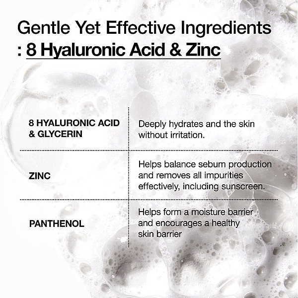 Spuma de curatare hidratanta 8 Hyaluronic Acid Gentle Foaming Cleanser