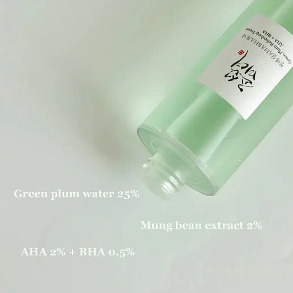 Toner cu apa de prune verzi AHA + BHA Green Plum