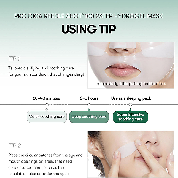 Masca hidrogel calmanta cu Centella Asiatica si acid hialuronic Pro Cica Reedle Shot 100 2 Step
