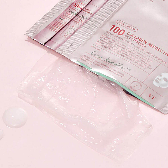 Masca hidratanta cu colagen si acid hialuronic Collagen Reedle Shot 100 2 Step