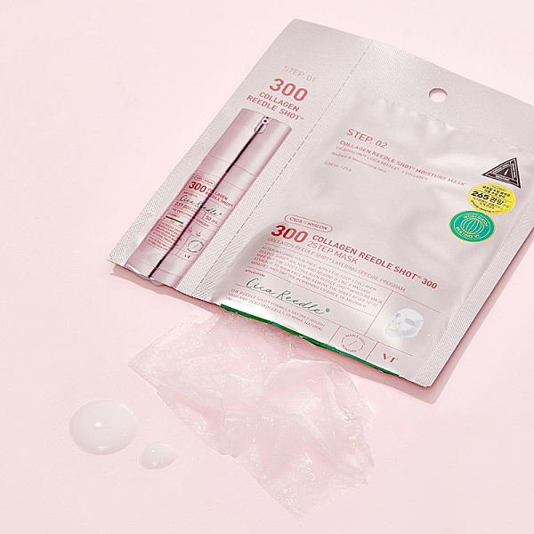 Masca hidratanta cu colagen si acid hialuronic Collagen Reedle Shot 300 2 Step