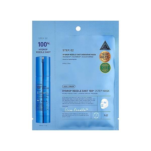 Masca intens hidratanta cu Centella Asiatica si acid hialuronic Hydrop Reedle Shot 100hL 2 Step