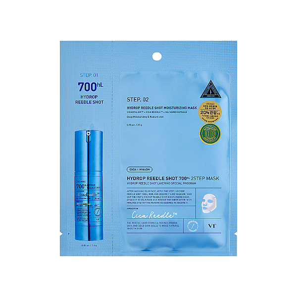 Masca intens hidratanta cu Centella Asiatica si acid hialuronic Hydrop Reedle Shot 700hL 2 Step