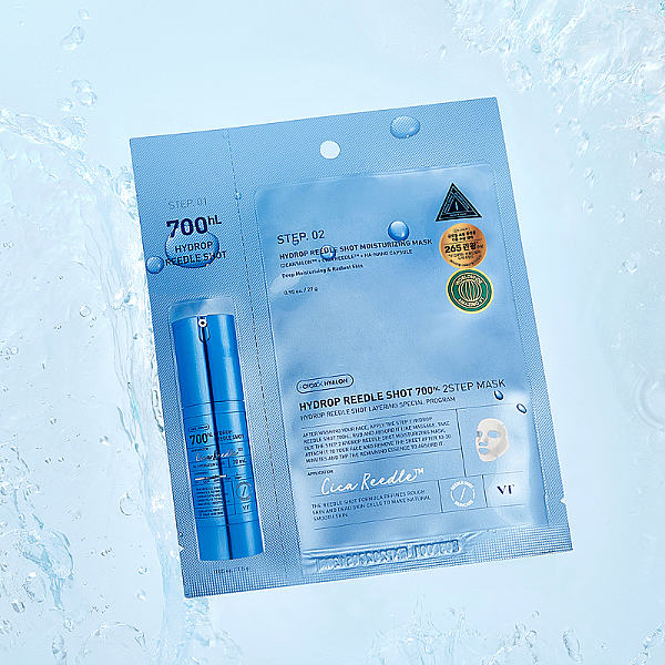 Masca intens hidratanta cu Centella Asiatica si acid hialuronic Hydrop Reedle Shot 700hL 2 Step