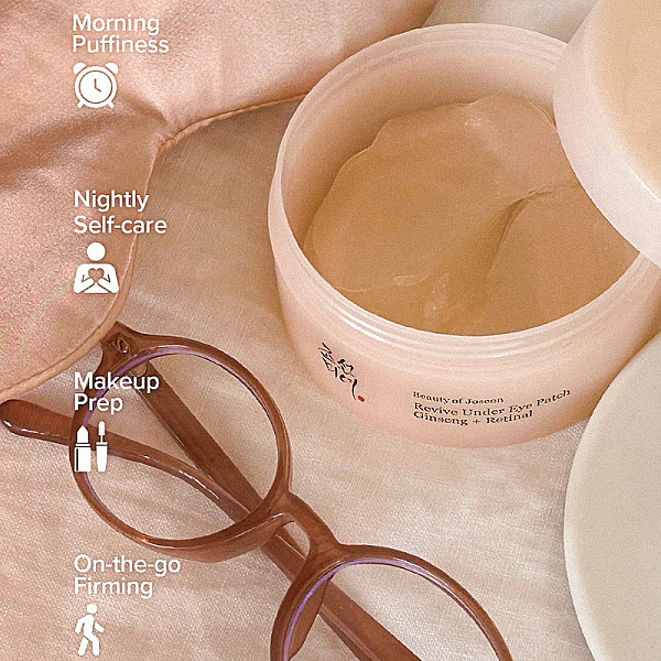 Plasturi hidrogel pentru ochi cu ginseng + retinal Revive Under Eye Patch