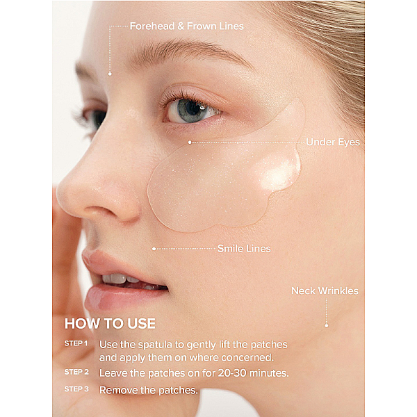Plasturi hidrogel pentru ochi cu ginseng + retinal Revive Under Eye Patch