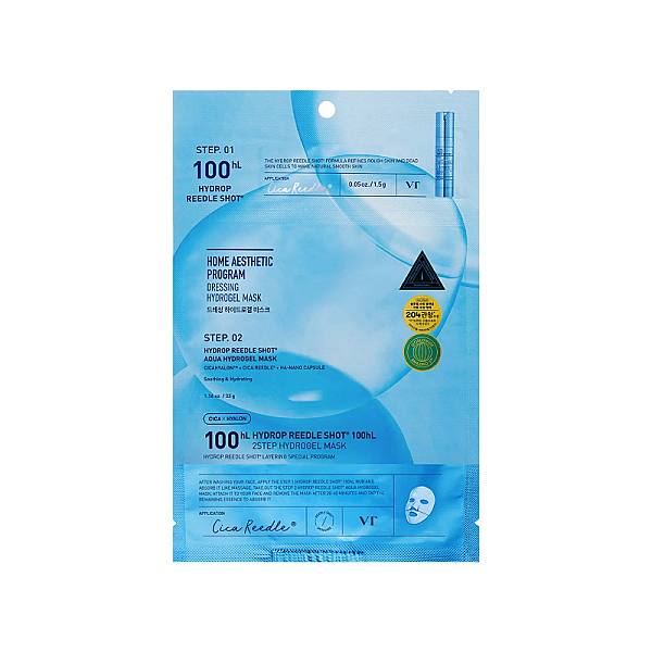 Masca hidrogel intens hidratanta cu Centella Asiatica si acid hialuronic Hydrop Reedle Shot 100hL 2 Step