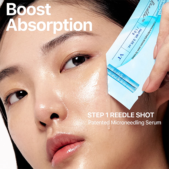 Masca hidrogel intens hidratanta cu Centella Asiatica si acid hialuronic Hydrop Reedle Shot 100hL 2 Step