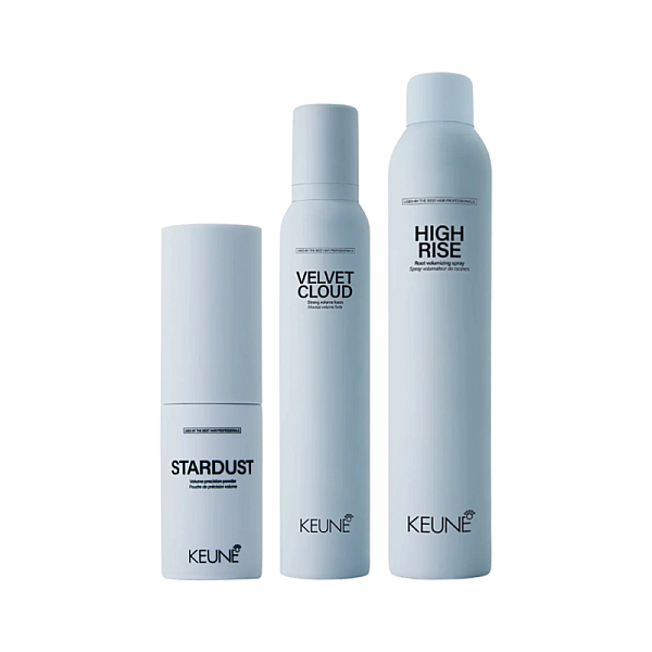 Pachet styling - spuma pentru volum style velvet cloud 200ml, spray pentru volum style high rise 300ml, pudra pentru volum style stardust 8g
