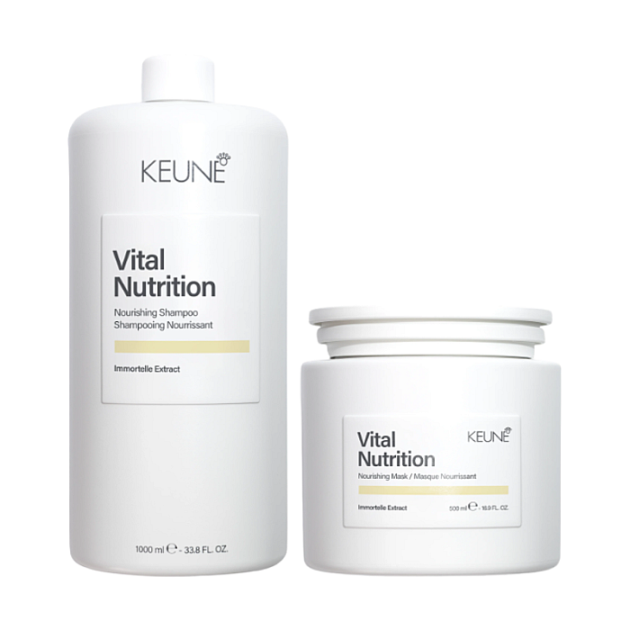 Pachet par uscat care vital nutrition - sampon 1000ml, masca 500ml
