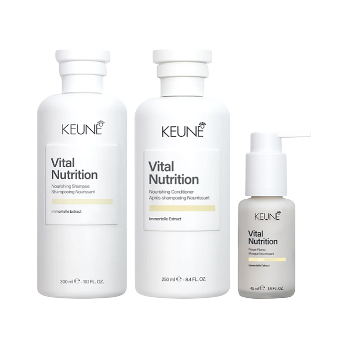 Pachet par uscat care vital nutrition - sampon 300ml , balsam 250ml, tratament 45ml