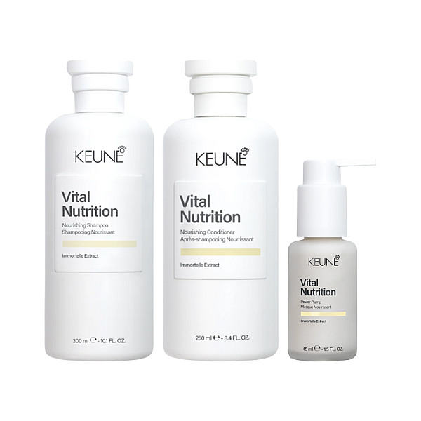 Pachet par uscat care vital nutrition - sampon 300ml , balsam 250ml, tratament 45ml