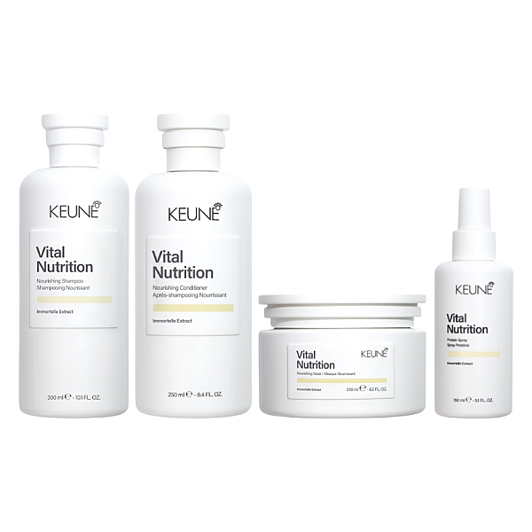 Pachet par uscat care vital nutrition - sampon 300ml, balsam 250ml, masca 250ml, spray cu proteine 150ml