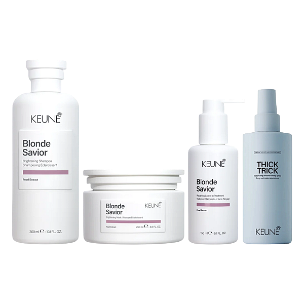 Pachet par blond care blonde savior - sampon 300ml, masca 250ml, tratament leave-in 150ml, protectie termica 200ml