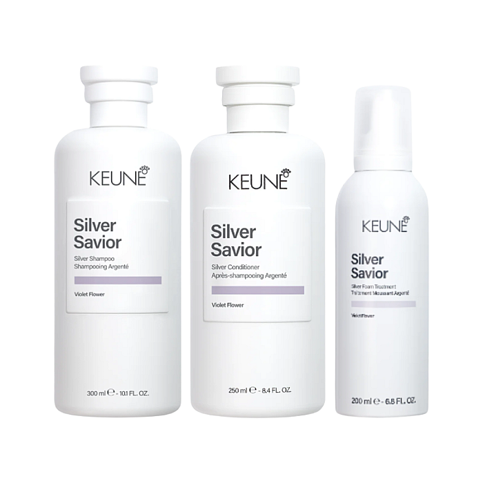Pachet par blond care silver savior - sampon 300ml, balsam 250ml, spuma leave-in 200ml
