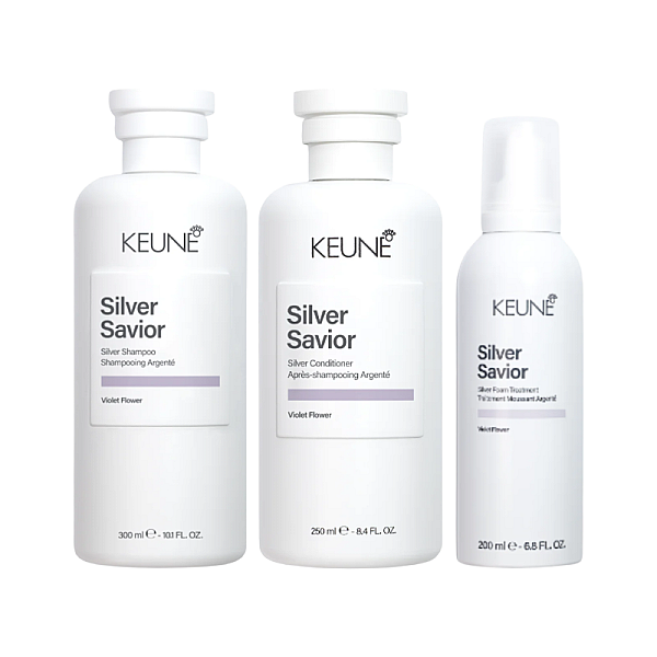 Pachet par blond care silver savior - sampon 300ml, balsam 250ml, spuma leave-in 200ml
